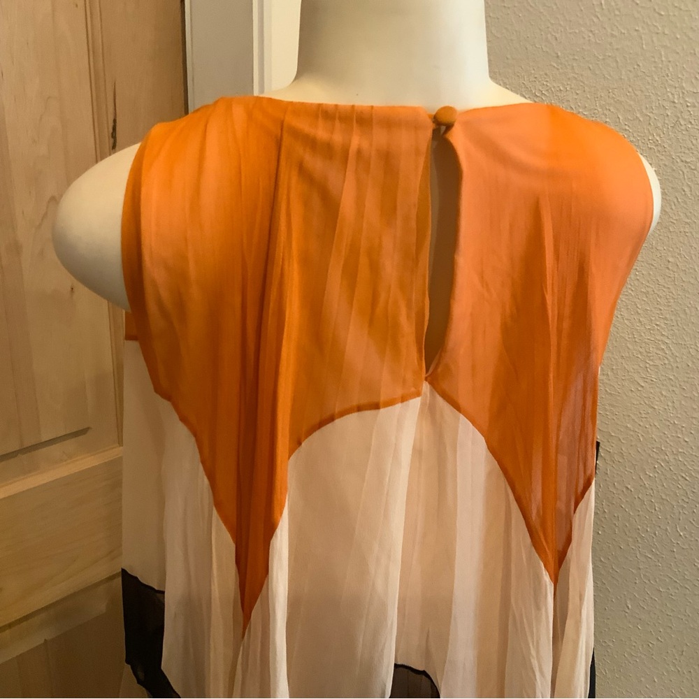 Maria Lucia Hogan silk dress gown boho goddess multi Sz 38/4 vacay wedding - Picture 4 of 13